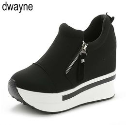 Dress Shoes Sepatu Platform Fashion Musim Semi Gugur dengan Sneakers Manis Kasual Ritsleting Wanita Dangkal Ukuran 35 40 Tgb78 230516