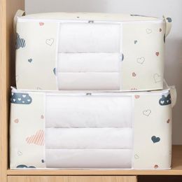 Storage Bags Useful Non Woven Fabric Tear Resistant Blanket Bag Smooth Zipper Dust-proof Quilt For Dorm