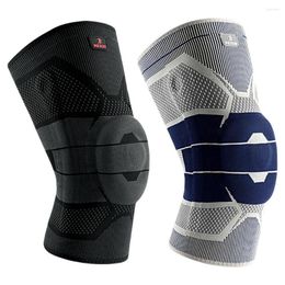 Knee Pads Elastic Gym Sport Basketball Pad Brace Side Springs Protector Moisture-wicking Buffer Men Women Leg Support