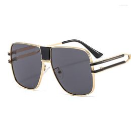 Sunglasses DCF 2023 Fashion Shield Men Women Metal Alloy Frame Gradients Lens Brand Designer Luxury Trending Product Eyewear