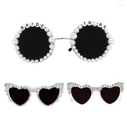 Sunglasses Bride To Be Heart Frame Shape For Woman Carnivals Party Drop