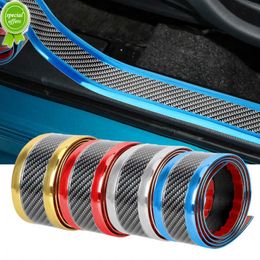 New Car Sticker Anti Scratch Strip Car Door Sill Protector Stickers Carbon Fibre Car Threshold Protection Bumper Film Sticker