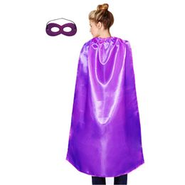 Theme Costume 110 Cm Plain Adt Party Capes And Mask Set 10 Colour Option Holiday Favour Cosplay Superhero Cape Suit Drop Delivery Appa Dhvtc