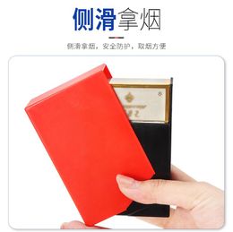 Smoking Pipes 20 cigarette packs, ABS material, creative side sliding, compression resistant and deformation resistant storage, cigarette case protection