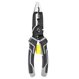 Tang Hand Tools 9 in 1 Multifunction Electrician Pliers Long Nose Pliers Combination Pliers Stripper Crimper Pliers Diagonal Pliers