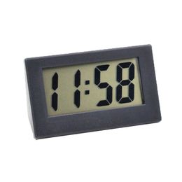 Desk Table Clocks Mini Small Digital Car Desk Clock Meter Mini Digital LCD Display Travel Electronic Clock Home Office Desk Clock AA230515