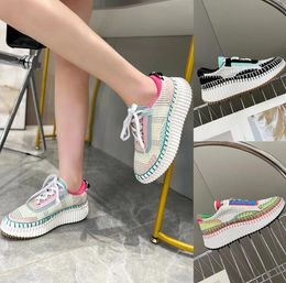 Womens casual shoes new pattern postage canvas shoes rainbow sneakers running sneakers regenerated mesh luxury Nama sneakers.