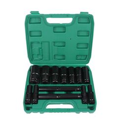 Contactdozen 20PCS 1/2 Inch Electric Wrench Accessory Set Steel Sleeve Set Household Multifunctional Practical Sleeve Set with Storage Box