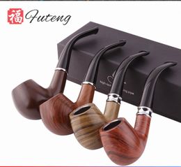 Smoking pipe Resin pipe imitation wood pipe iron pipe pot wood grain pipe, cigarette set wholesale