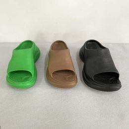 Women Poolcroc Slide Rubber Platform Sandel 5cm Thick Bottom Slippers Black White Beach Shoes Open Toe Shoes With Box NO445