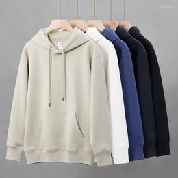 Men's Hoodies 14.1oz 400gsm Keep Warm Fleece Hoodie Men Solid Tops Winter Tracksuit Clothing Sweatshirts Streetwear