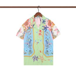 Fashion T-shirts Casablanc-s Designer Shirts Masao San Print Mens Casual Shirt Womens Loose Silk Shirt Short Sleeves Luxury T-shirt High Quality Tees M-3XL R4