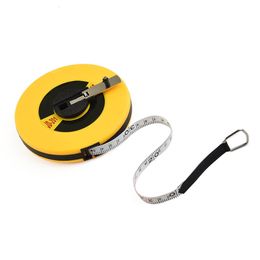 Tape Measures 20/30/50M Glass Fibre Leather Tape Measure Metric Measuring Woodworking Tool Portable Measurement Tools For Football Field 230516