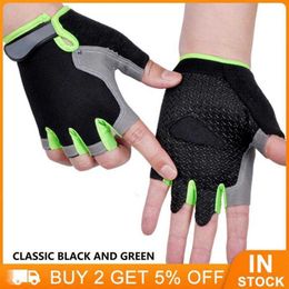 Sports Gloves Cycling Half-finger Gloves Fingerless Breathable Men Gloves Sweat-absorbing Wear-resistant Adult Outdoor Fishing Fitness Gloves P230516