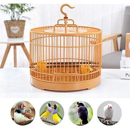 s 1 Set Round Plastic Bird House Parrot Parakeet Budgie Lovebird Cockatiel Cage Pet Supply 230516