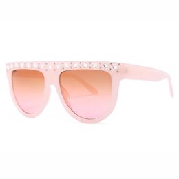 Sunglasses Luxury Stone Women One Piece Oval Sun Glasses Men For Outdoor Eyewear UV400 Shades Oculos Gafas 20036DFSunglasses