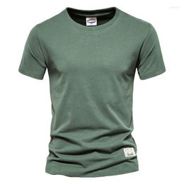Men's T Shirts Mens Summer Cotton T-Shirts Wihte Fashion Casual Short Sleeve O-Neck Shirt For Men Quality Tops Tees Basic Clothing Black