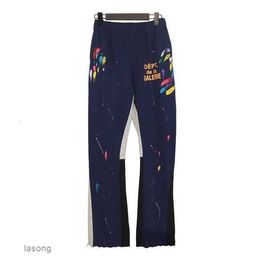 Men's Pants Galleries Dept Designer Sweatpants Sports 7216b Painted Flare Sweat Pant Correct Version Hand-painted Speckledk0jewcvs