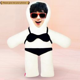 Pillow /Decorative Po Custom Black Bikini Humanoid Christmas Decorations Diy Gift Doll Birthday Valentine's Day GiftsCush