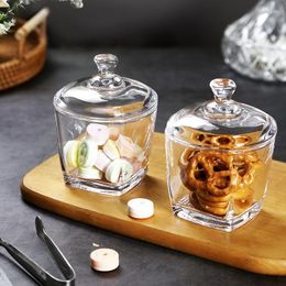 Storage Bottles Japanese Style Simple Jar Creative Transparent Candy Food With Lid Household Glass Tank