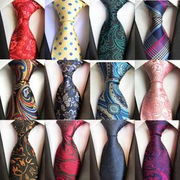Bow Ties Classic 8CM Tie Men Print Dot Plaid Purple Necktie Formal Wedding Office Party Gift Accessories Various Styles Of For Man
