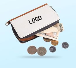 DHL50pcs Wallets UV Printing PU Colour Patchwork Medium Length Coin Purse Card Holder