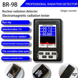 Radiation Testers BR-9B Portable Geiger Counter Nuclear Radiation Detector Personal Dosimeter Marble Tester X-Ray Radiation Dosimeter EMF Metre 230516