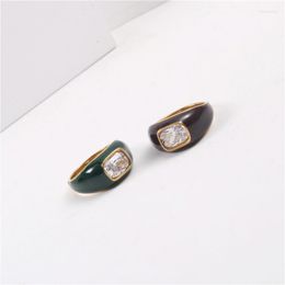 Cluster Rings Stainless Steel Irregular Zircon Ring Retro Designer 2023 Gift For Women Minimalist Gilded Gold Fashion Accessories Jewellery