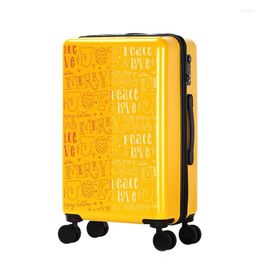 Suitcases Personalized Text Travel Suitcase Women Ins Net Red Trolley Luggage Universal Wheel Fashion Korean Men Password Box