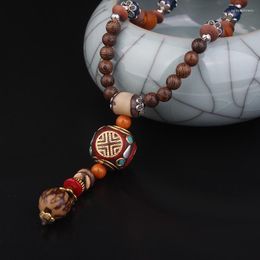 Pendant Necklaces Fashion Evade Peace Buddha Tibetan Ethnic Jewely Necklace Vintage Nepal Jewelry Handmade Sanwood