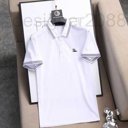 Men's Polos Designer oversize polo shirt classic embroidery letter pattern tee ice silk short sleeve t men women lapel 120kg wearable B2D2