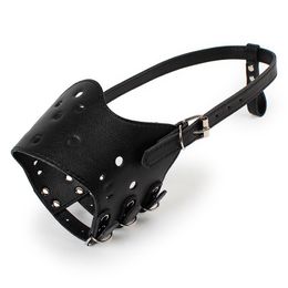 Dog Muzzle Leather, Comfort Secure Anti-Barking Muzzles for Dog, Breathable and Adjustable, Allows Dringking and Eating, Small Medium Large Dogs Available