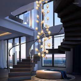 Pendant Lamps Living Room Chandelier Creative Ball Bedroom Crystal Fruit Pure Copper Branch Villa Dining-Room Lamp