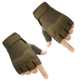 Sports Gloves Men Tactical Gloves Military Army Shooting Cut Proof Fingerless Gloves Anti-Slip Outdoor Sports Paintball Airsoft Bicycle Gloves P230516