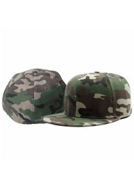 s Full close camouflage hip hop cap whole closure women men's plus size flat brim bill baseball cap fitted hat 5662cm 230515