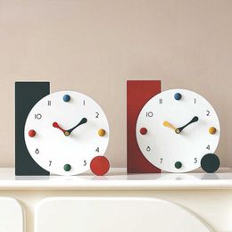 Desk Table Clocks 20cm Modern Table Clock Creative Ins Nordic Desk Clock For Living Room Eco-Friendly Desk Table Decor Art Gift Home Decoration AA230515