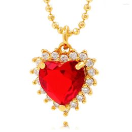 Pendant Necklaces 45cm Fashion All-match Love Crystal Ladies' Preferred Necklace 2023 Sale