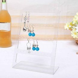 Jewellery Pouches 48 Hole Stud Earring Stand Acrylic Transparent Showcase Organiser For Earrings Necklaces Counter