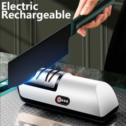 Sharpeners Pengasah Pisau Listrik USB Dapur Dapat Diisi Ulang Otomatis Gunting Rumah Cepat Alat 230516
