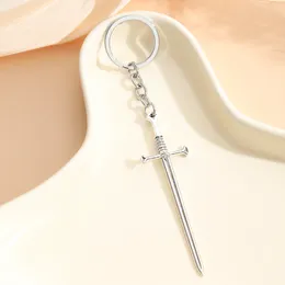 Sword KeyChain Silver Colour Handmade Metal Keychain Party Gift Dropship Jewellery