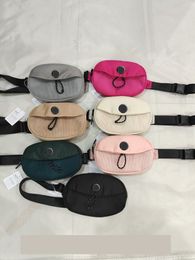 LL Outdoor Belt Bags Women Men Waist Bag Take it With Metal Gym Elastic Adjustable Strap Zipper Fanny pack 7 Colours