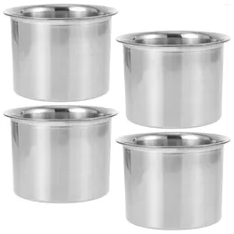 Bowls 4Pcs Kitchen Canisters Snack Containers Airtight Storage Metal Canister With Lid For Home Jar Camping
