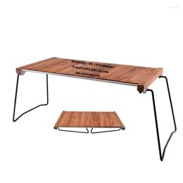 Camp Furniture 82.5 40 40.5CM Folding IGT Table Camping Wooden Desk Portable Self-driving Tour Picnic Beach Garden Barbecue