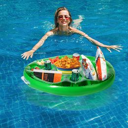 Inflatable Floats Tubes PVC table Pool Drinking Cup Float table Drink Mat Durable Stable Multifunctional Summer Pool Party Decorations P230516 nice