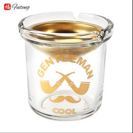 Smoking Pipes Creative ins wind glass ashtray Personalized fly ash hopper ashtray with cover