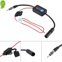 New Universal FM Signal Amplifier Anti-interference Car Antenna Radio Universal FM Booster Amp Automobile Parts