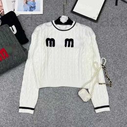 Women's Sweaters Designer winter wool sweater women knitted pullover top fashion letter embroidery long sleeve knittshirt cropped sweatshirt 50OV