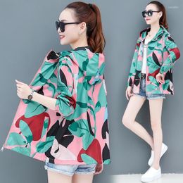 Women's Jackets 2023 Hooded Jacket Women Camouflage Sunscreen Summer Coat Female Loose Outwear Anti-UV Thin Printing Tracksuits