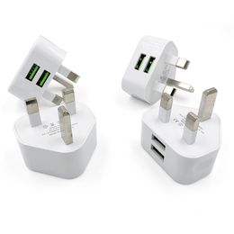 British Gauge Double U charger three-pin quick charge mobile phone plug double-port 2USB adapter 5V2.1A multi-port charge head
