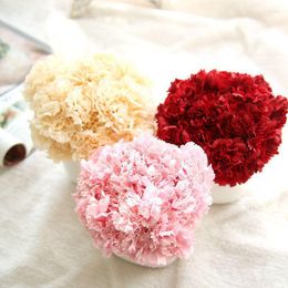 Decorative Flowers 5Pcs / Set Holding Mother's Day Carnation Bouquet Simulation Home Outdoor Garden Decoration Wedding Fake